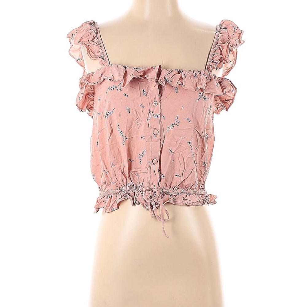 Auguste Pink Floral Crop Top